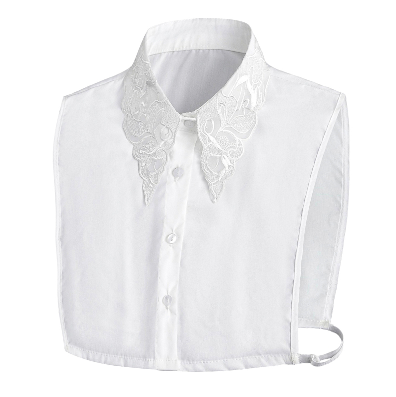 Tarpkraštinė nėriniuota smaili apykaklė, prancūziško dizaino nėriniuota smaili apykaklė, dekoratyvinė, aukštos kokybės netikra apykaklė, urmu