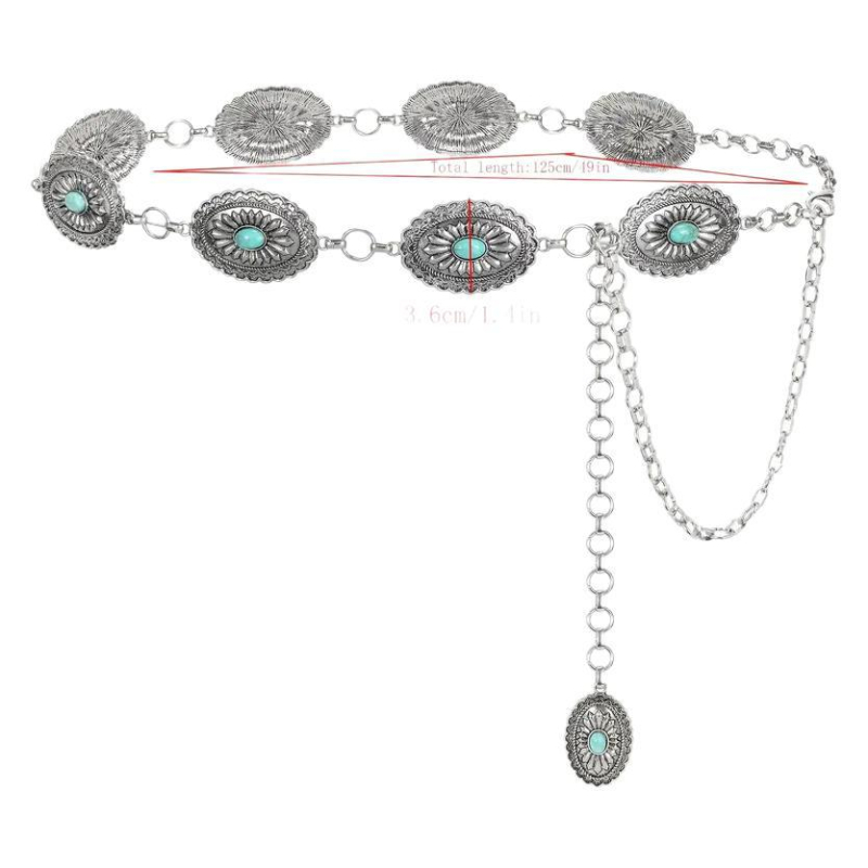 „Amazon Cross-Border“ populiari juosmens grandinėlė su turkio spalvos inkrustuota etninio stiliaus raižyta retro kelnių juosta, dekoratyvinė juosmens juosta