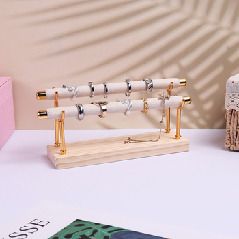 Suport de bijuterii Design, suport detașabil în trepte, bej, suport de depozitare detașabil, suport de depozitare pentru inele de bijuterii, suport de bijuterii