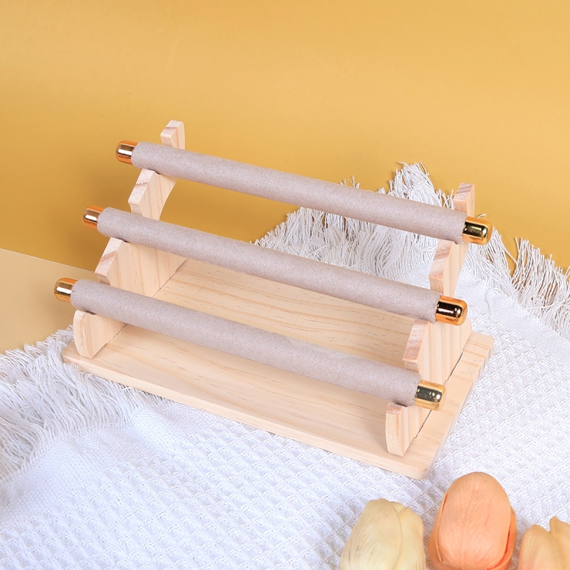 Suport de bijuterii Design, suport detașabil în trepte, bej, suport de depozitare detașabil, suport de depozitare pentru inele de bijuterii, suport de bijuterii