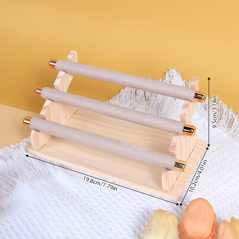 Suport de bijuterii Design, suport detașabil în trepte, bej, suport de depozitare detașabil, suport de depozitare pentru inele de bijuterii, suport de bijuterii