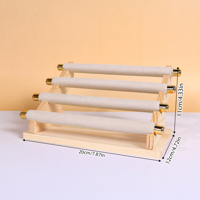 Suport de bijuterii Design, suport detașabil în trepte, bej, suport de depozitare detașabil, suport de depozitare pentru inele de bijuterii, suport de bijuterii