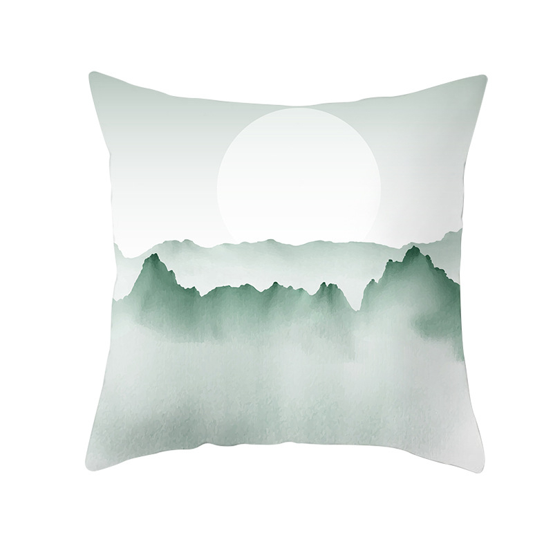 Pernă decorativă Amazon Home, en-gros, 2023, scandinavă, cu linii aurii, peisaj geometric, față de pernă cu piele de piersică