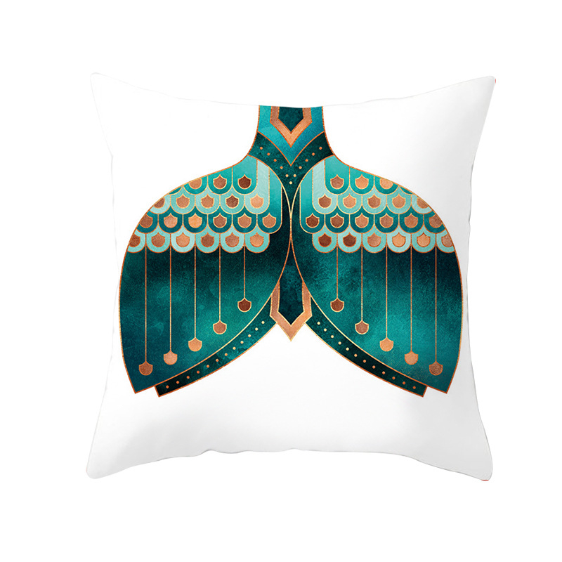 Pernă decorativă Amazon Home, en-gros, 2023, scandinavă, cu linii aurii, peisaj geometric, față de pernă cu piele de piersică