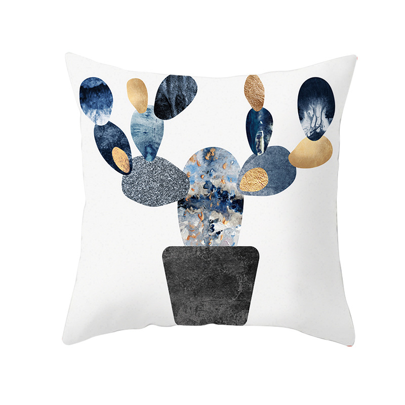 Pernă decorativă Amazon Home, en-gros, 2023, scandinavă, cu linii aurii, peisaj geometric, față de pernă cu piele de piersică