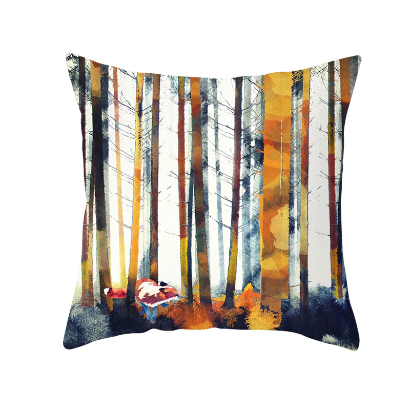 Pernă decorativă Amazon Home, en-gros, 2023, scandinavă, cu linii aurii, peisaj geometric, față de pernă cu piele de piersică