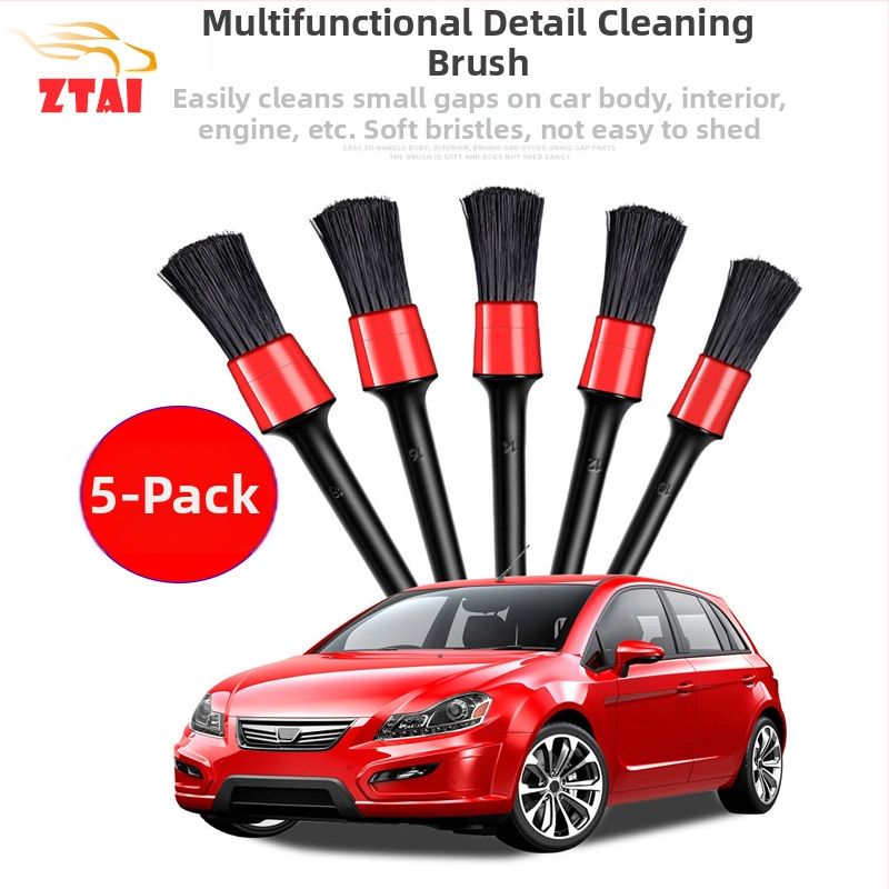 Automašīnas birste, automazgātavas apkopes spraugu birste, automašīnas gaisa kondicioniera izejas birste, 5 daļu komplekts, daudzfunkcionāla salona tīrīšanas birste