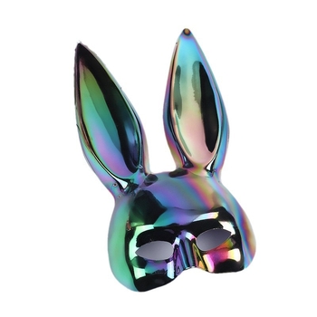 Διασυνοριακή δημοφιλής μπάλα Halloween με ηλεκτρολυτική επιμετάλλωση μάσκας κουνελιού σε μπαρ, πάρτι με σέξι λαγουδάκι, ντύνονται στηρίγματα κουνελιού