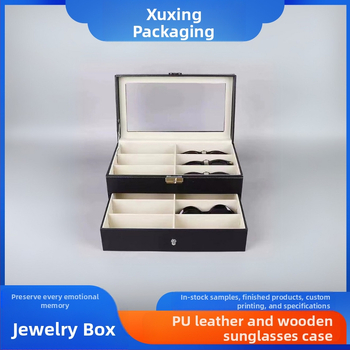 Užsienio prekyba tarpvalstybine vietoje didmeninė prekyba 8 pu odinės medinės akinių nuo saulės dėžutės akinių nuo saulės ekrano teksto žaislinė laikymo dėžutė