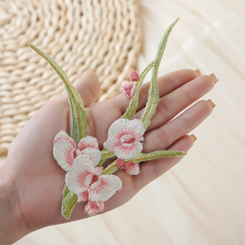 Siuvinėtos falenopsės lipdukai audiniams, kiniško stiliaus senovinio stiliaus „pasidaryk pats“ lipdukai audiniams, Han dinastijos krepšiai, drabužių dėmių taisymas ir lyginimas 10446