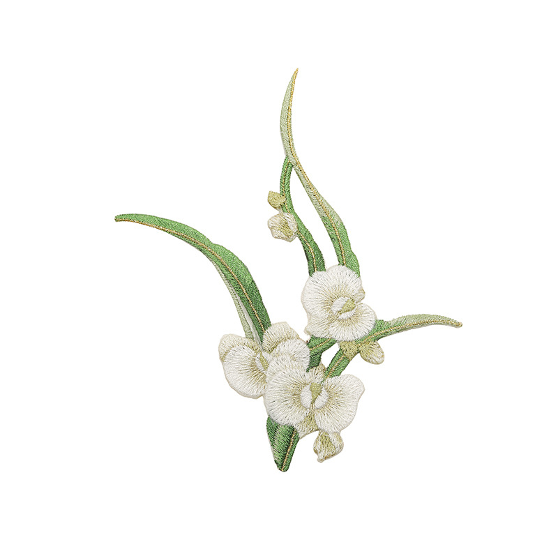 Siuvinėtos falenopsės lipdukai audiniams, kiniško stiliaus senovinio stiliaus „pasidaryk pats“ lipdukai audiniams, Han dinastijos krepšiai, drabužių dėmių taisymas ir lyginimas 10446