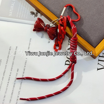 Διασυνοριακή Ζεστή Προσφορά Miu Series Angola Red Love Braided Rope Keychain Bag Διακοσμητικό Κρεμαστό Τσάντα Μοντέρνο