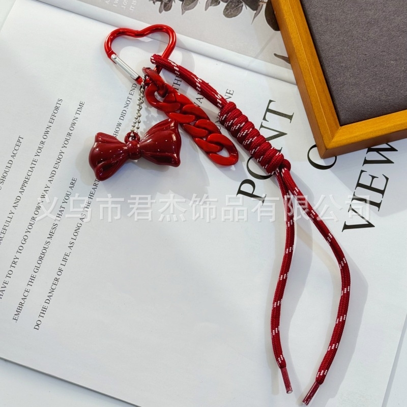 Cezhraničný horúci výpredaj Miu Series Angola Red Love Braided Lane Keychain Mouse Bag Decorative Pendant Trendy
