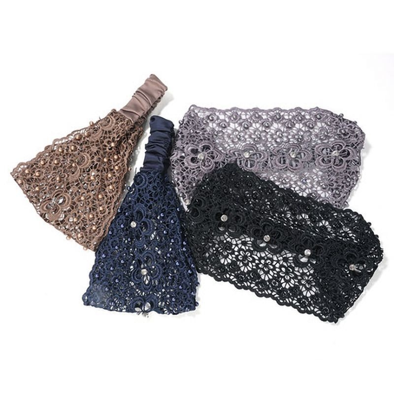 [Τεχνούργημα που καλύπτει τα λευκά μαλλιά] Νέα κοίλη ζώνη μαλλιών με δίχτυ που κυματίζει, κόκκινο φαρδύ, πιεσμένο στο πλάι, αντιολισθητικό κάλυμμα μαλλιών για τα λευκά μαλλιά