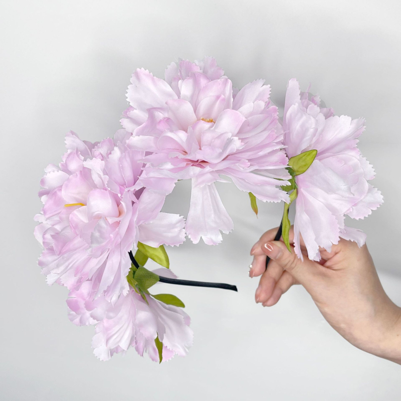 2025 m. pavasario ir vasaros naujas didelis bijūnų galvos juosta su aukštu galvos apdangalu, aukštos kokybės aksesuarai, Naujųjų metų šviežios gėlės, nuotakos galvos juosta moterims