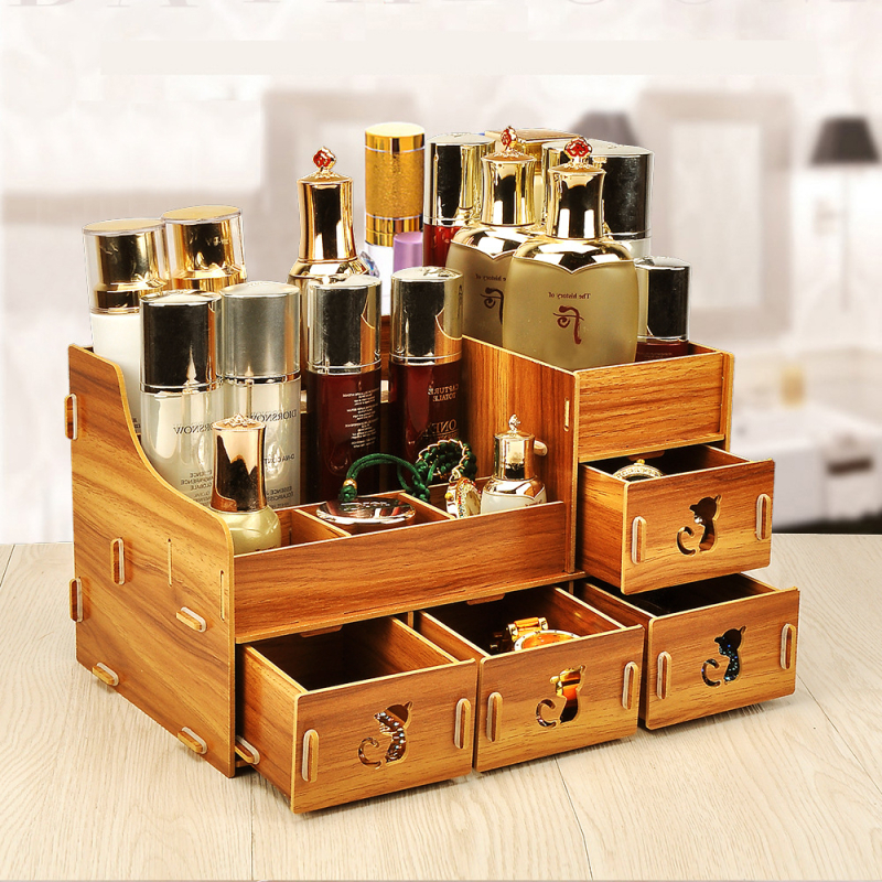 Μεγάλο κουτί αποθήκευσης για γάτες Factory Mixiuer 213 για γάτες, ξύλινο κουτί καλλυντικών