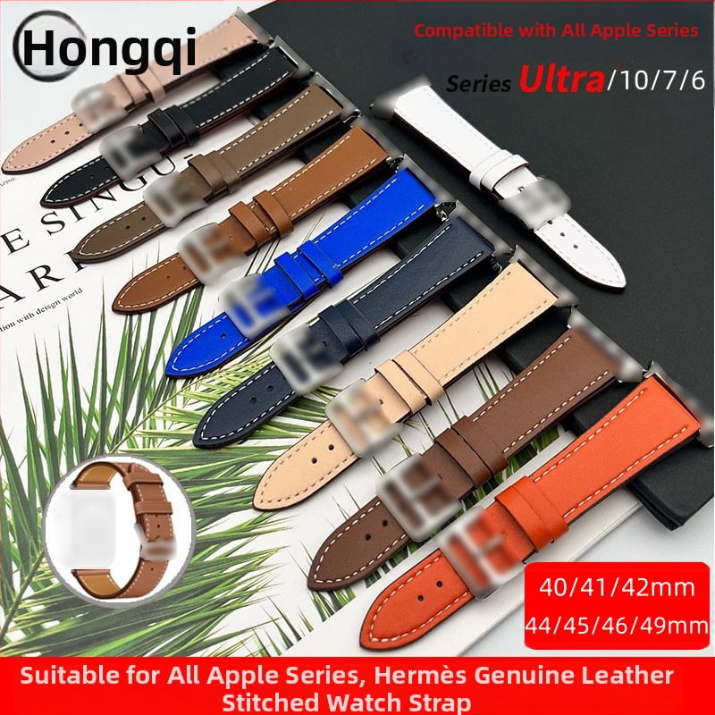 Pre Apple Watch S10 s iWatch8 Hermes Buckle Leather Apple Watch 753se Generation 46mm Women