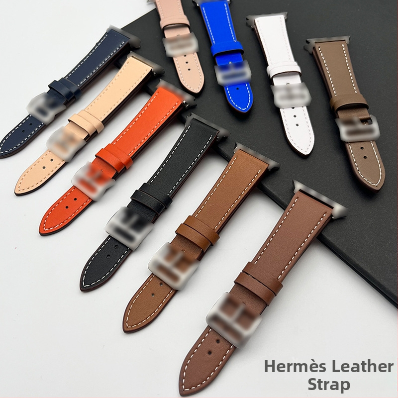 Pre Apple Watch S10 s iWatch8 Hermes Buckle Leather Apple Watch 753se Generation 46mm Women