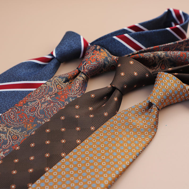 Veľkoobchod s továrňou, retro kórejský štýl, 8CM, formálne oblečenie, hnedá kravata, pánske obchodné, profesionálne, ručne vyrobené, cezhraničné