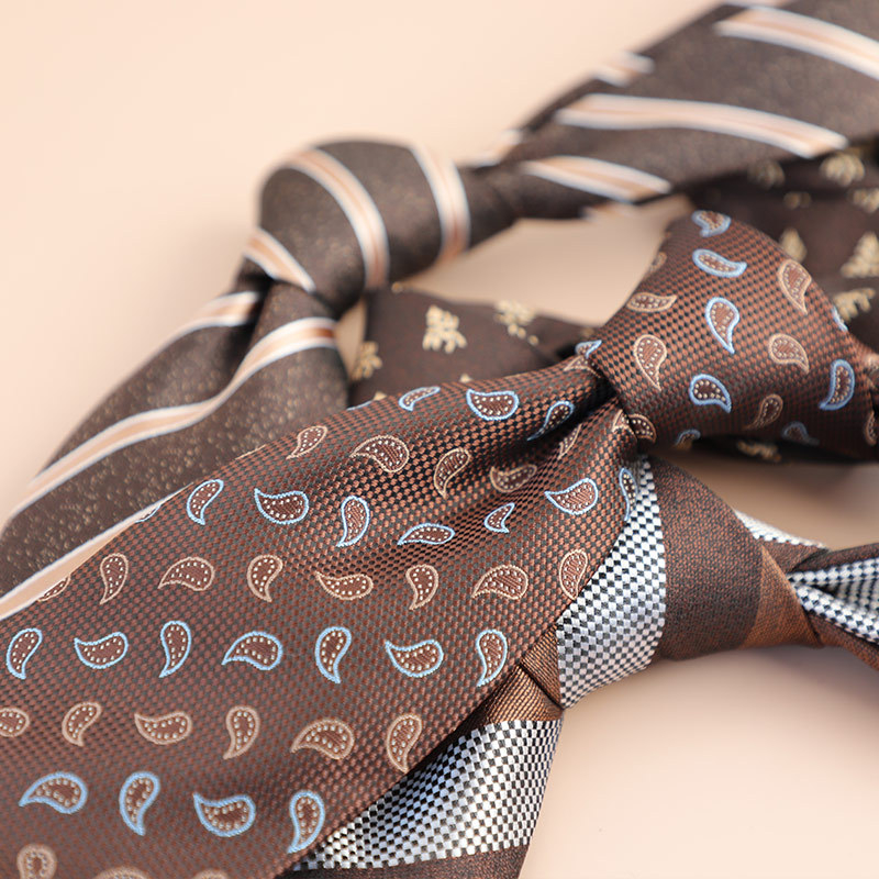 Veľkoobchod s továrňou, retro kórejský štýl, 8CM, formálne oblečenie, hnedá kravata, pánske obchodné, profesionálne, ručne vyrobené, cezhraničné