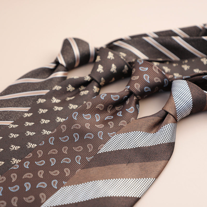 Veľkoobchod s továrňou, retro kórejský štýl, 8CM, formálne oblečenie, hnedá kravata, pánske obchodné, profesionálne, ručne vyrobené, cezhraničné