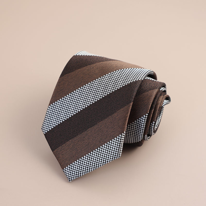 Veľkoobchod s továrňou, retro kórejský štýl, 8CM, formálne oblečenie, hnedá kravata, pánske obchodné, profesionálne, ručne vyrobené, cezhraničné