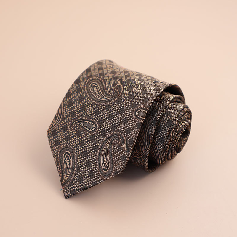 Veľkoobchod s továrňou, retro kórejský štýl, 8CM, formálne oblečenie, hnedá kravata, pánske obchodné, profesionálne, ručne vyrobené, cezhraničné