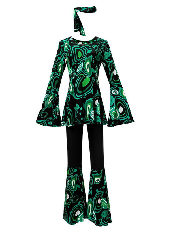 Új Amazon-os, népszerű nadrágok, divatos, nyomtatott hip-hop flare nadrágok, turbán öltönyök, színpadi ruhák