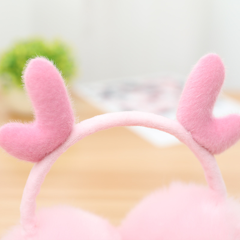 Fülvédők őszi és téli koreai rajzfilm aranyos agancs diák fülpárnák meleg meleg hidegálló gyermek fülvédők nagykereskedelem