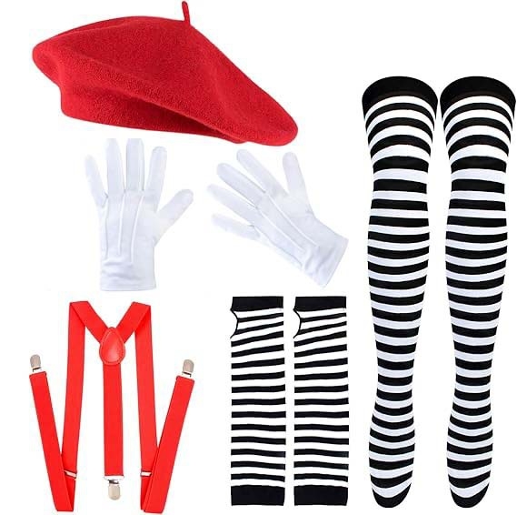 Új 1980-as évekbeli bohócelőadás, bud sapka, hiphop szemüveg, hírességeknek való parti, selyemsál, bross, kiegészítők