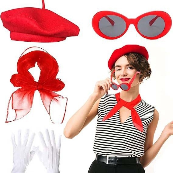 Új 1980-as évekbeli bohócelőadás, bud sapka, hiphop szemüveg, hírességeknek való parti, selyemsál, bross, kiegészítők