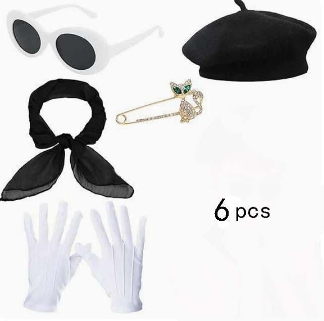 Új 1980-as évekbeli bohócelőadás, bud sapka, hiphop szemüveg, hírességeknek való parti, selyemsál, bross, kiegészítők