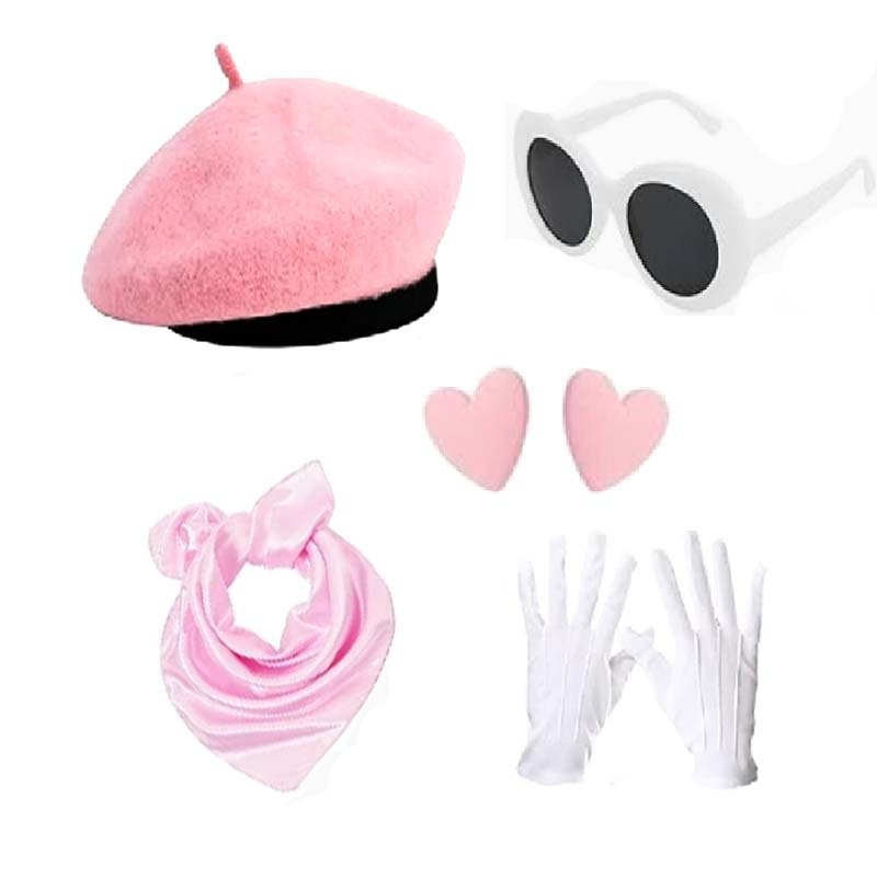 Új 1980-as évekbeli bohócelőadás, bud sapka, hiphop szemüveg, hírességeknek való parti, selyemsál, bross, kiegészítők