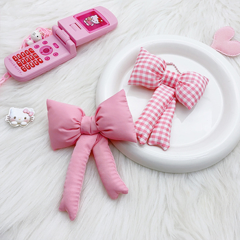 Koreai Ins Chanel stílusú pamut anyagból készült aranyos rózsaszín masnis kis ékszertáska medállánc lányka szív alakú díszítéssel