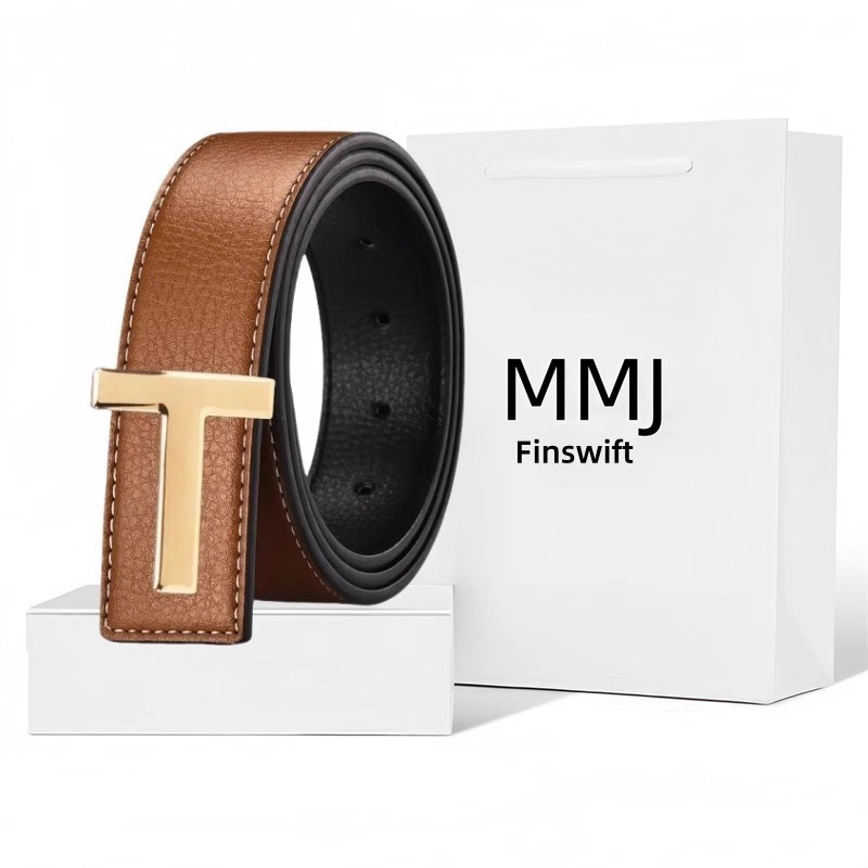Pealmine kiht puhtast nahast meeste vöö nahast vabaaja roostevabast terasest T-tähega sileda pandlaga meeste vöökoht must kohvivärvi kahepoolne
