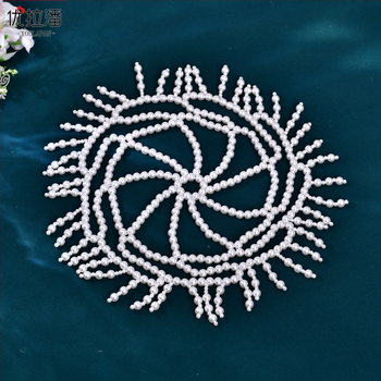 Eulapan SA31 Ευρωπαϊκό και Αμερικανικό χτένισμα μαλλιών κρεμ-λευκό με μαργαριταρένια κοφτερή φούντα, χειροποίητο καπέλο