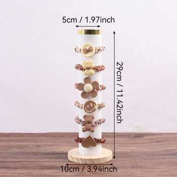 Ράφι αποθήκευσης για κορδέλα και δέσιμο μαλλιών, κάθετη βάση για βραχιόλια και κοσμήματα, κυλινδρική βάση κοσμημάτων, κάθετη αποθήκευση
