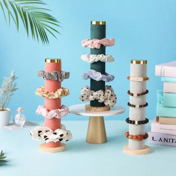 Ράφι αποθήκευσης για κορδέλα και δέσιμο μαλλιών, κάθετη βάση για βραχιόλια και κοσμήματα, κυλινδρική βάση κοσμημάτων, κάθετη αποθήκευση