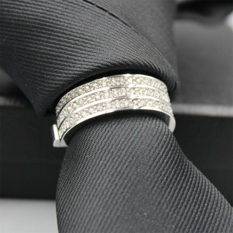 Uus piiriülene kuummüük meeste kleit, kõrgekvaliteediline tsirkoonmikroinkrustatsiooniga lipsuklambriga fikseeritud rõnga lipsuklambriga moeaksessuaarid