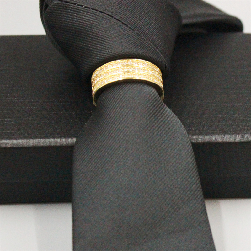 Uus piiriülene kuummüük meeste kleit, kõrgekvaliteediline tsirkoonmikroinkrustatsiooniga lipsuklambriga fikseeritud rõnga lipsuklambriga moeaksessuaarid