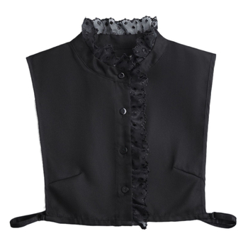 Ρομαντικό γαλλικό πέταλο Amazon με ψεύτικο κολάρο από βαμβάκι και δαντέλα, φιλικό προς το δέρμα γιακάς πουκάμισου, διακοσμητικό κολάρο με βάση