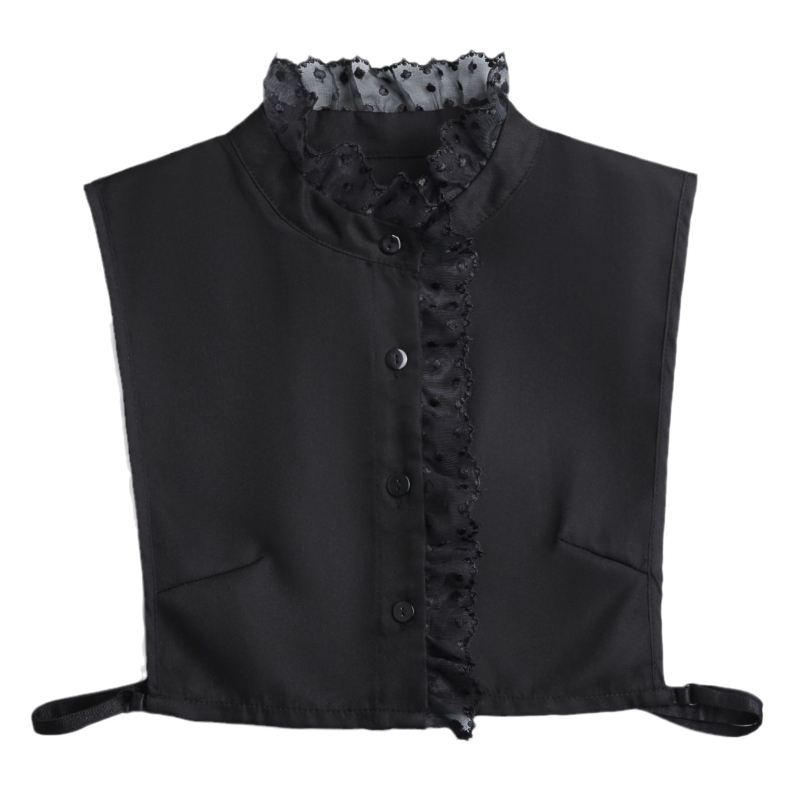 Amazon francia romantikus sziromgallér, hamis pamut csipkeszegélyes gallér, bőrbarát inggallér, állványgallér, dekoratív gallér