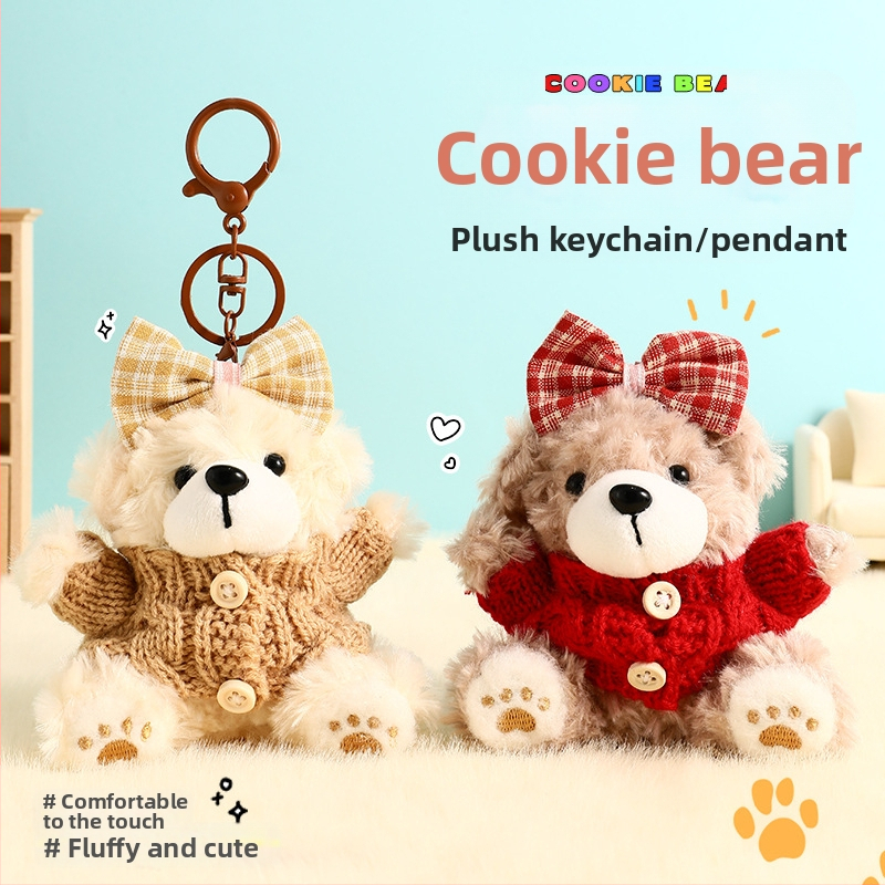 Plüss maci baba kulcstartó táska medál nagy érzékű baba pár kulcstartó egy generációnyi apró ajándék