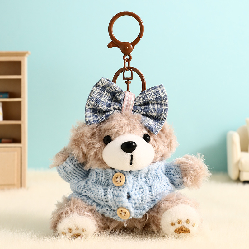 Plüss maci baba kulcstartó táska medál nagy érzékű baba pár kulcstartó egy generációnyi apró ajándék