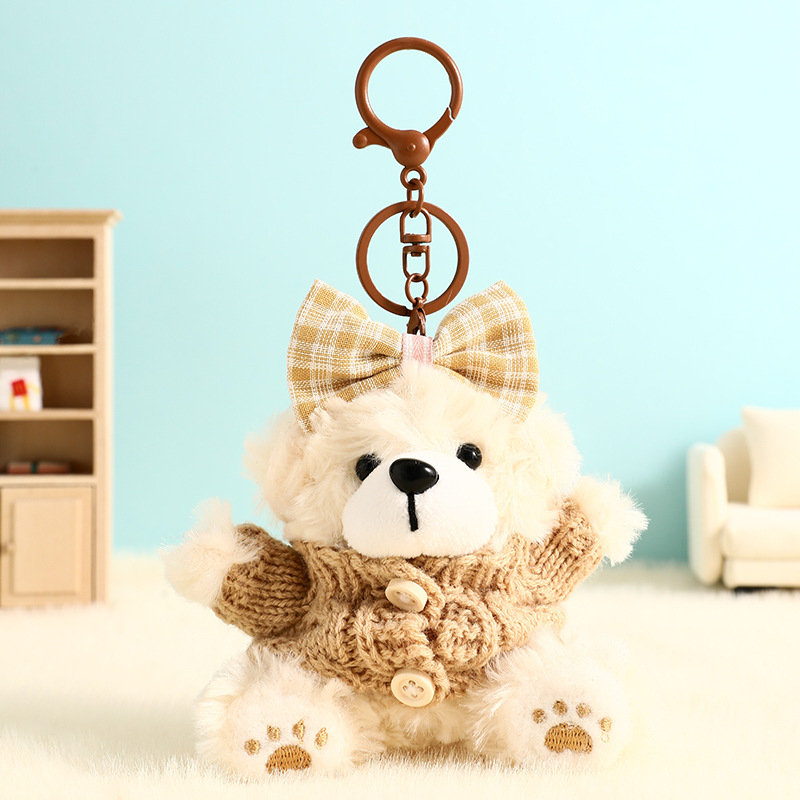 Plüss maci baba kulcstartó táska medál nagy érzékű baba pár kulcstartó egy generációnyi apró ajándék