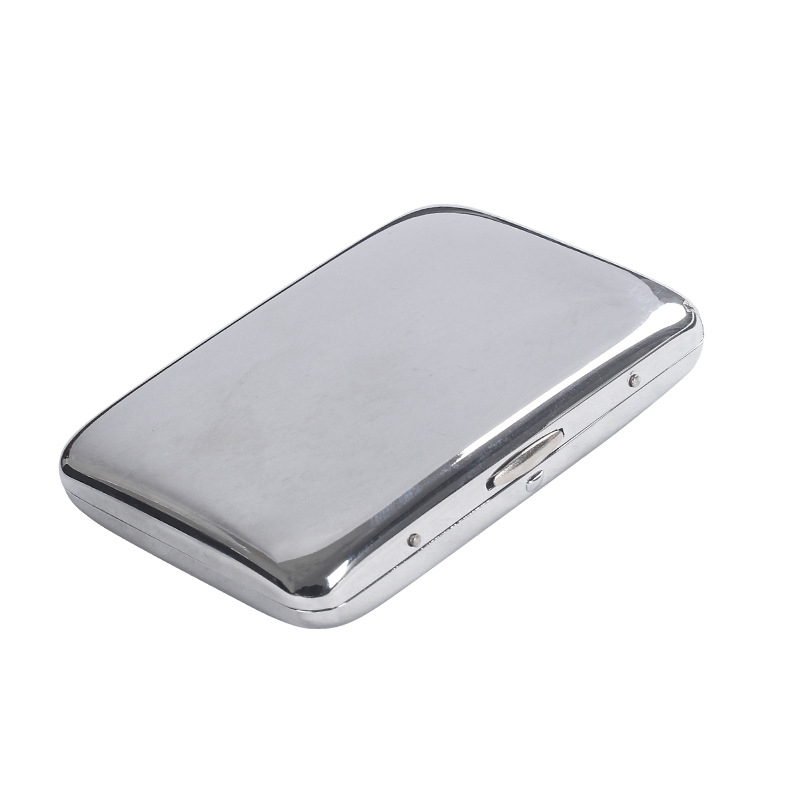 Dvigubo pistoleto veidrodinis cigarečių dėklas, 18 vnt. pakuotės vidurinis cigarečių dėklas, atsparus suspaudimui, drėgmei, patvarus vyriškas nešiojamas cigarečių dėklas