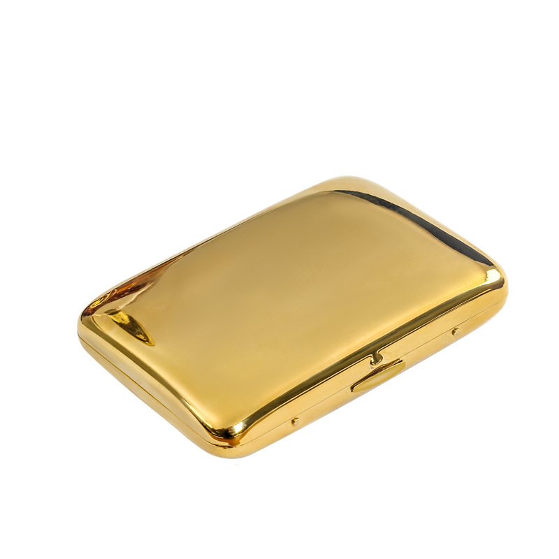 Dvigubo pistoleto veidrodinis cigarečių dėklas, 18 vnt. pakuotės vidurinis cigarečių dėklas, atsparus suspaudimui, drėgmei, patvarus vyriškas nešiojamas cigarečių dėklas