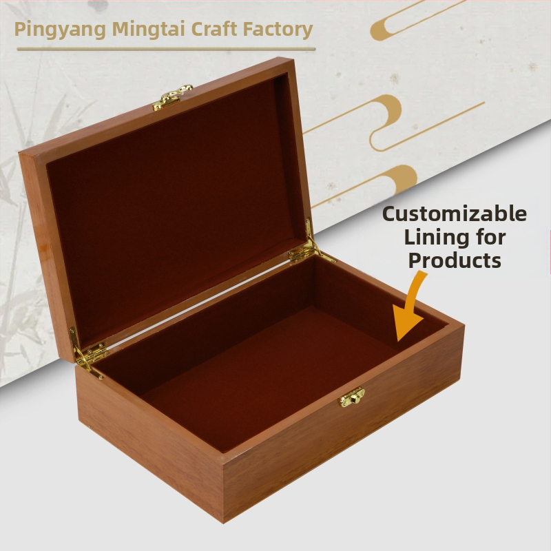 Drevená krabička Strieborný pohár Darčeková krabička Drevená krabička Spot Veľkoobchod Čajová súprava Darčeková krabička Termoska Pohár Čajový pohár Balenie Krabica