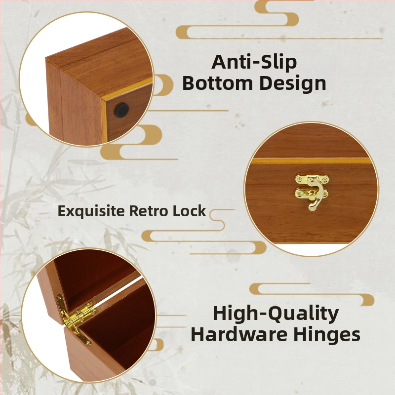 Drevená krabička Strieborný pohár Darčeková krabička Drevená krabička Spot Veľkoobchod Čajová súprava Darčeková krabička Termoska Pohár Čajový pohár Balenie Krabica