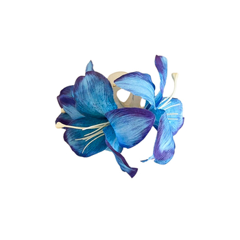 Όμορφη προσομοίωση λουλουδιών κρίνου φουρκέτα σούπερ νεράιδα ατμόσφαιρα φωτογραφία πλάκα μαλλιά καρχαρία κλιπ κομψό υψηλής λαβής αξεσουάρ μαλλιών